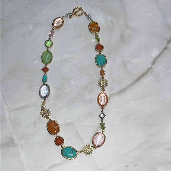 Lauren Ralph Lauren multicolor toggle necklace with semi precious accents - Picture 4 of 9